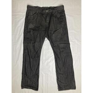 Men’s 34x30 Express Jeans Black Jeans Rocco Slim Fit Low Rise Straight Leg
